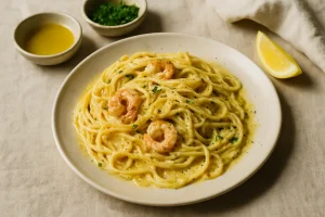 Prawn carbonara